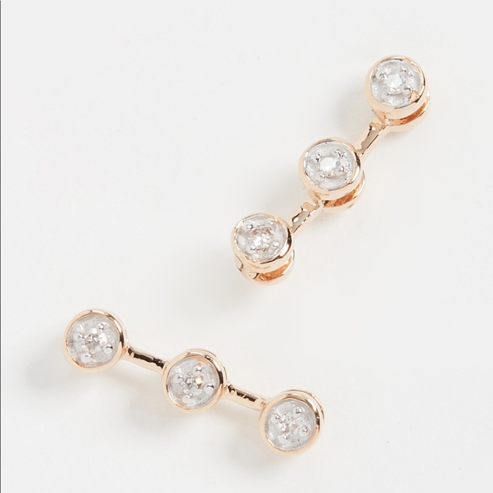 Adina Reyter 14k 3 Diamond Post Earrings